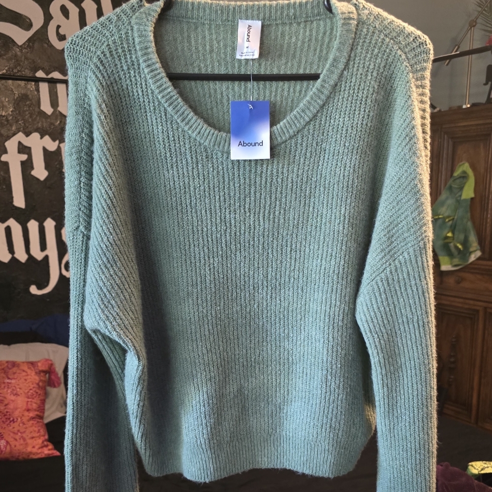 Mint green knit sweater